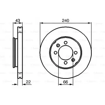 Jeu de 2 disques de frein avant BOSCH 0 986 478 813