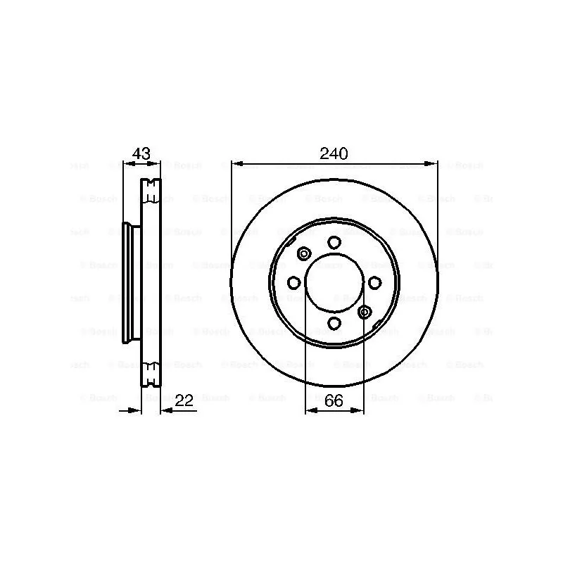 Jeu de 2 disques de frein avant BOSCH 0 986 478 813
