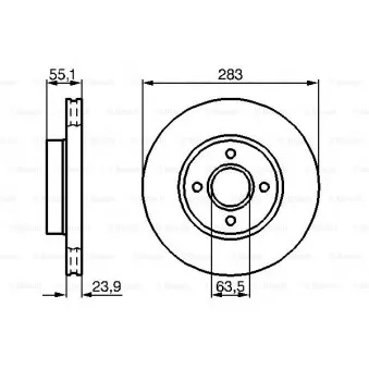 Jeu de 2 disques de frein avant BOSCH 0 986 478 814