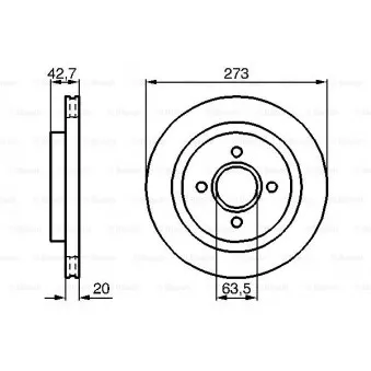 Jeu de 2 disques de frein arrière BOSCH 0 986 478 816