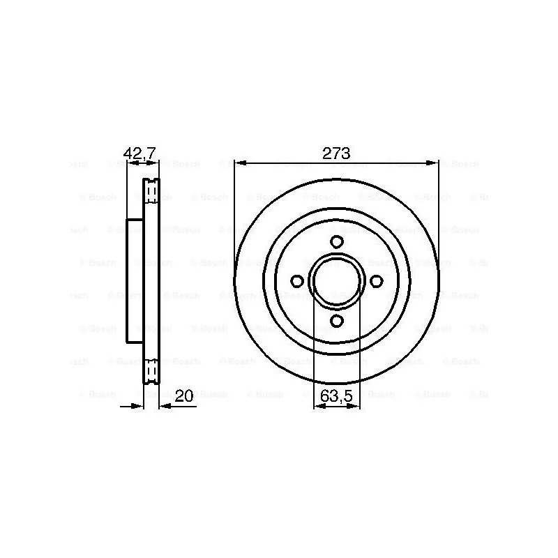Jeu de 2 disques de frein arrière BOSCH 0 986 478 816