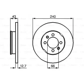 Jeu de 2 disques de frein avant BOSCH 0 986 478 819