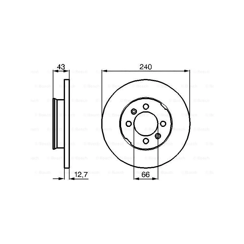 Jeu de 2 disques de frein avant BOSCH 0 986 478 819