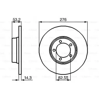Jeu de 2 disques de frein avant BOSCH 0 986 478 820