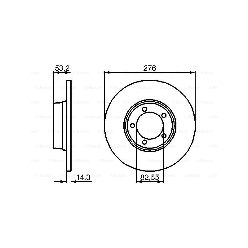 Jeu de 2 disques de frein avant BOSCH 0 986 478 820