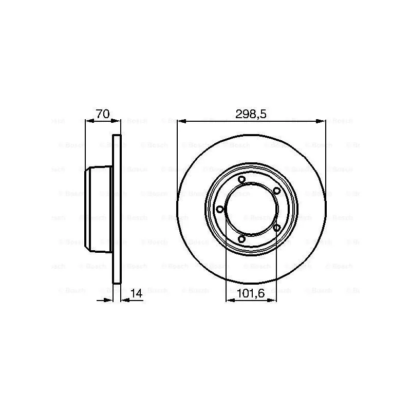 Jeu de 2 disques de frein avant BOSCH 0 986 478 827