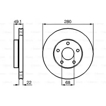 Jeu de 2 disques de frein avant BOSCH 0 986 478 833