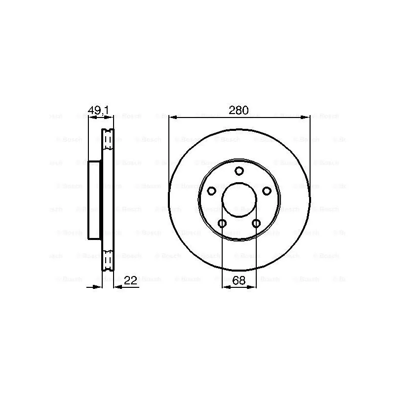 Jeu de 2 disques de frein avant BOSCH 0 986 478 833