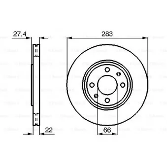 Jeu de 2 disques de frein avant BOSCH 0 986 478 834