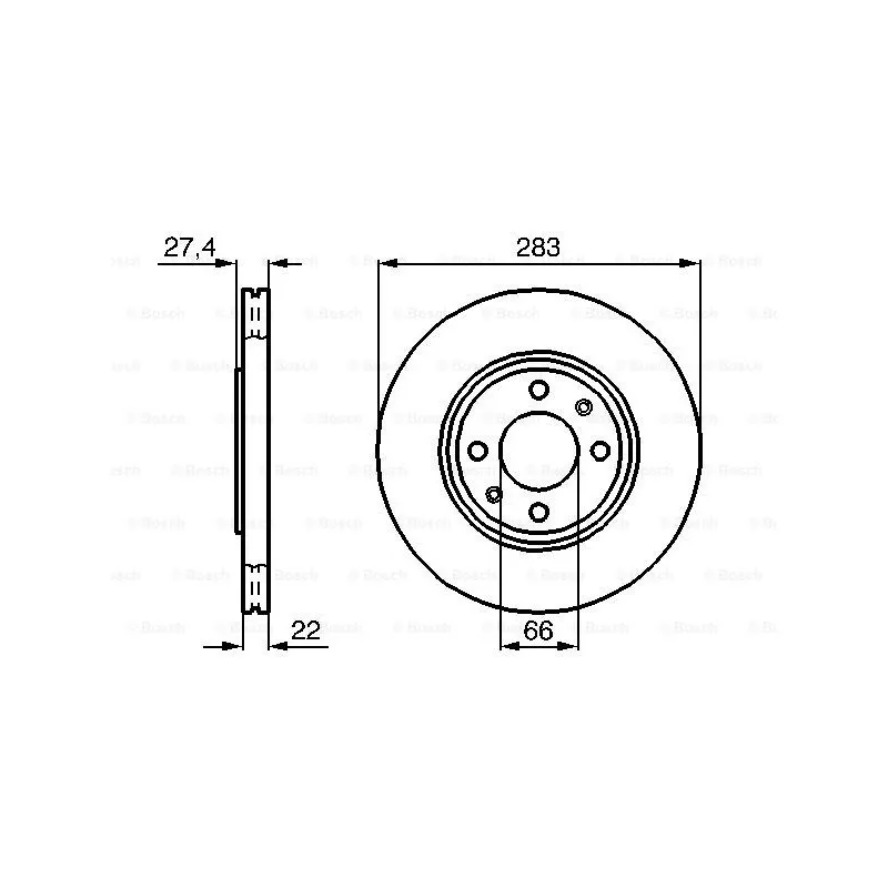 Jeu de 2 disques de frein avant BOSCH 0 986 478 834