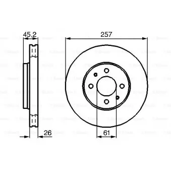 Jeu de 2 disques de frein avant BOSCH 0 986 478 835