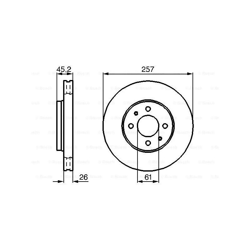 Jeu de 2 disques de frein avant BOSCH 0 986 478 835