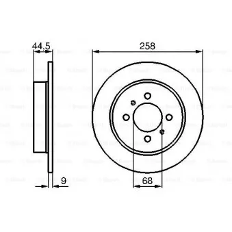 Jeu de 2 disques de frein arrière BOSCH 0 986 478 836