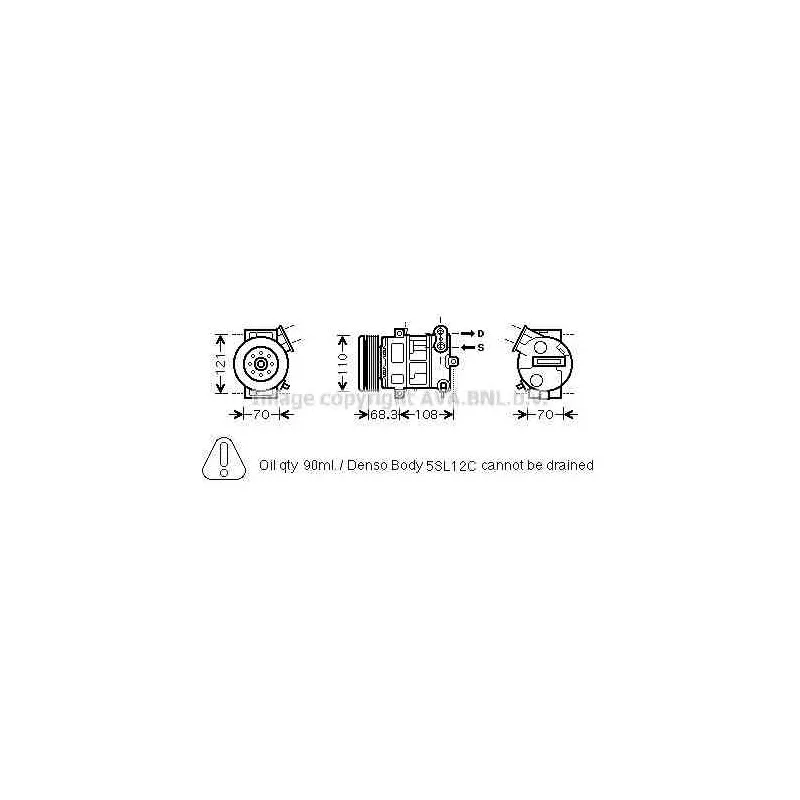 Compresseur, climatisation AVA QUALITY COOLING OLAK418