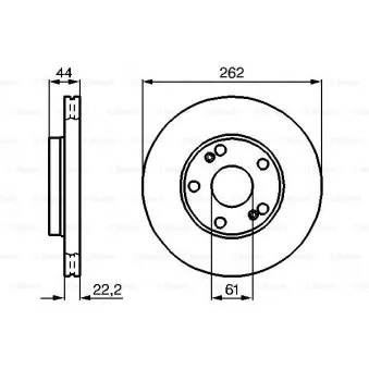 Jeu de 2 disques de frein avant BOSCH 0 986 478 864