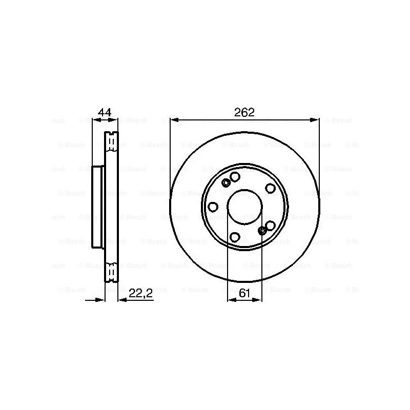 Jeu de 2 disques de frein avant BOSCH 0 986 478 864
