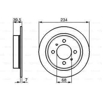 Jeu de 2 disques de frein arrière BOSCH 0 986 478 865