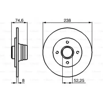 Jeu de 2 disques de frein arrière BOSCH 0 986 478 866