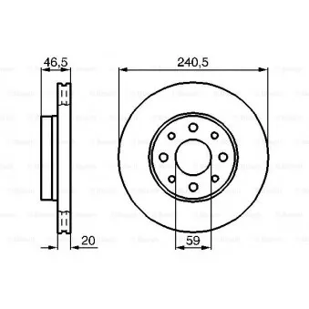 Jeu de 2 disques de frein avant BOSCH 0 986 478 878