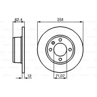 Jeu de 2 disques de frein arrière BOSCH 0 986 478 879