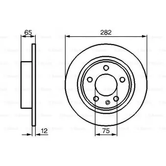 Jeu de 2 disques de frein arrière BOSCH 0 986 478 891