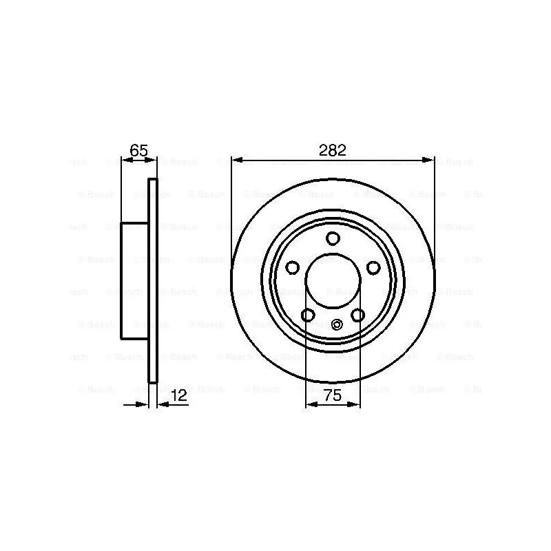 Jeu de 2 disques de frein arrière BOSCH 0 986 478 891