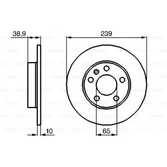 Jeu de 2 disques de frein arrière BOSCH 0 986 478 894