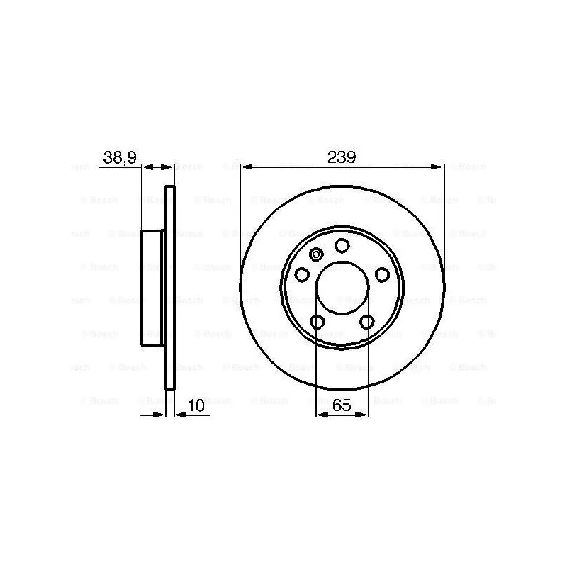 Jeu de 2 disques de frein arrière BOSCH 0 986 478 894