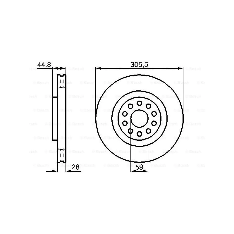 Jeu de 2 disques de frein avant BOSCH 0 986 478 963