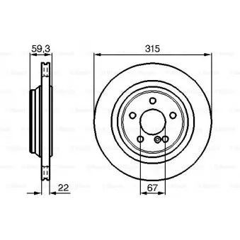 Jeu de 2 disques de frein arrière BOSCH 0 986 478 966