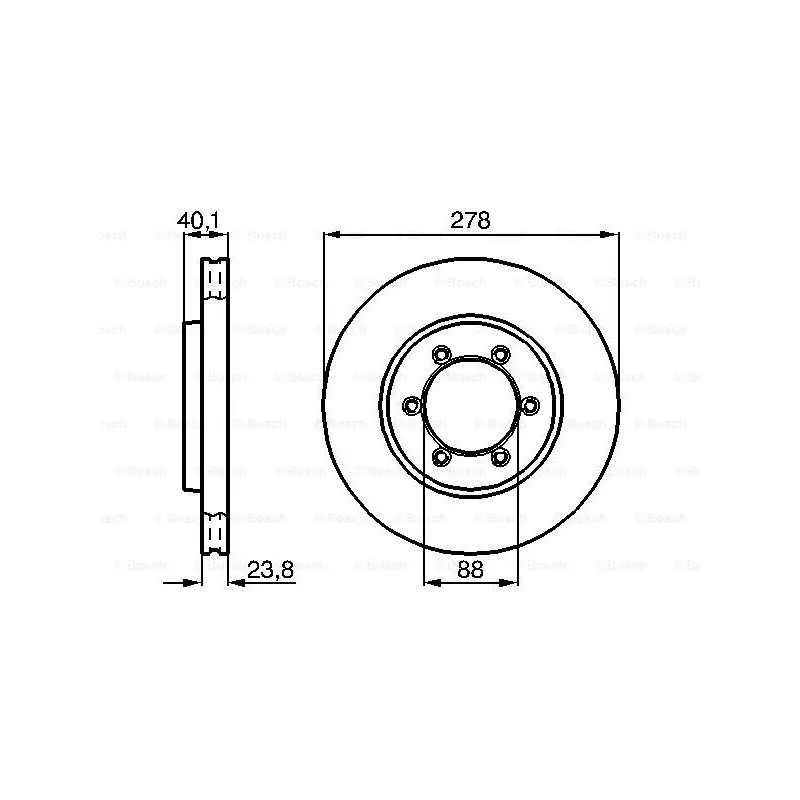 Jeu de 2 disques de frein avant BOSCH 0 986 478 967