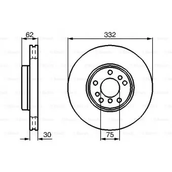 Jeu de 2 disques de frein avant BOSCH 0 986 478 973