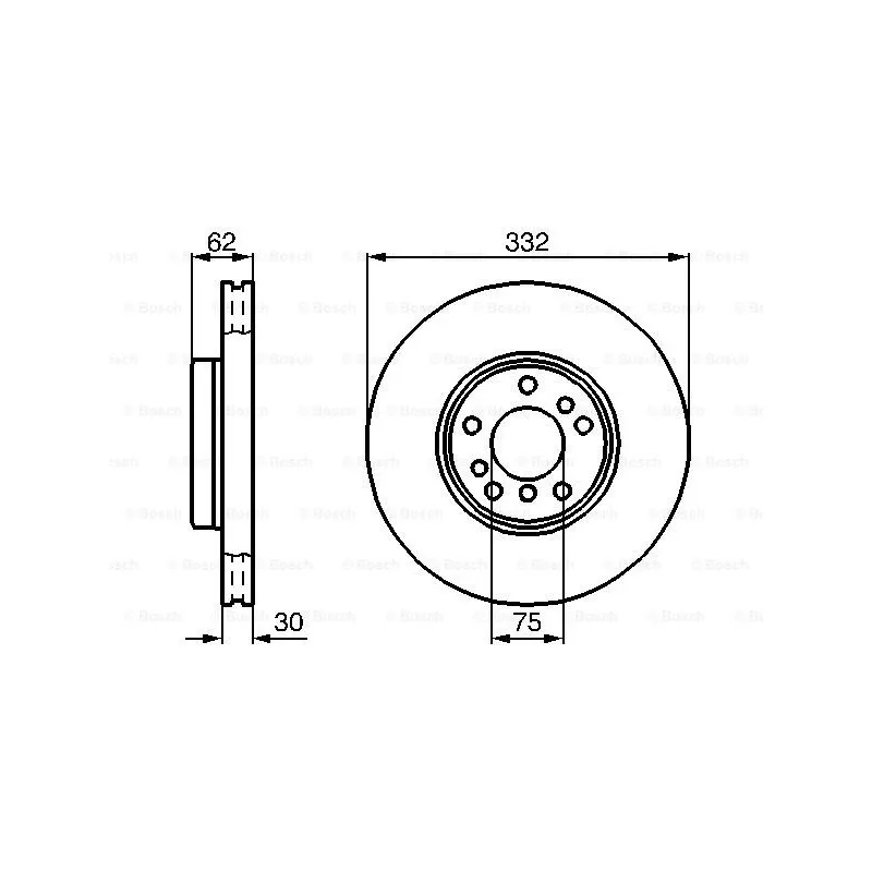 Jeu de 2 disques de frein avant BOSCH 0 986 478 973