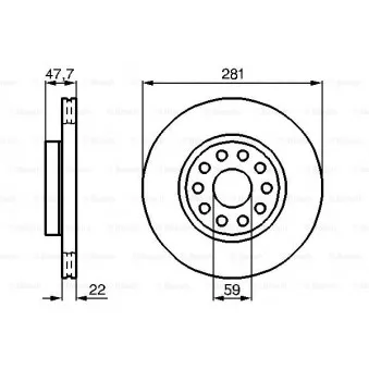 Jeu de 2 disques de frein avant BOSCH 0 986 478 993