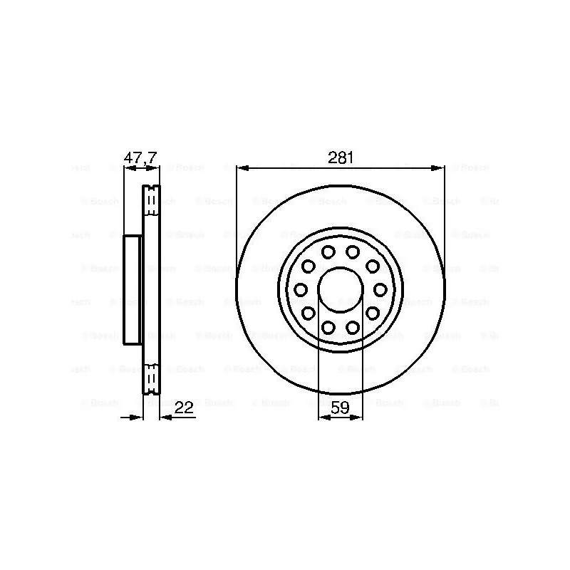 Jeu de 2 disques de frein avant BOSCH 0 986 478 993