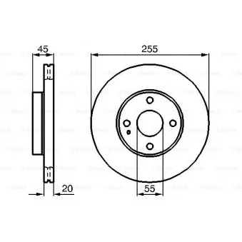 Jeu de 2 disques de frein avant BOSCH 0 986 478 996