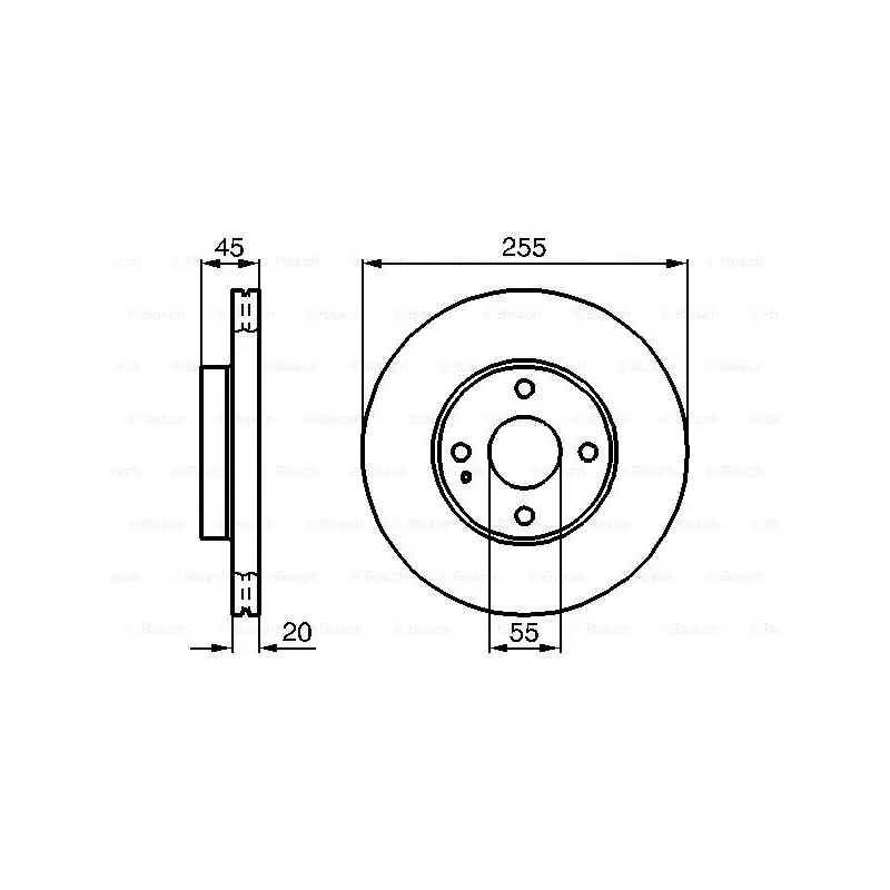 Jeu de 2 disques de frein avant BOSCH 0 986 478 996