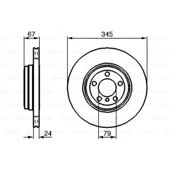 Jeu de 2 disques de frein arrière BOSCH 0 986 479 005