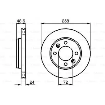 Jeu de 2 disques de frein avant BOSCH 0 986 479 008