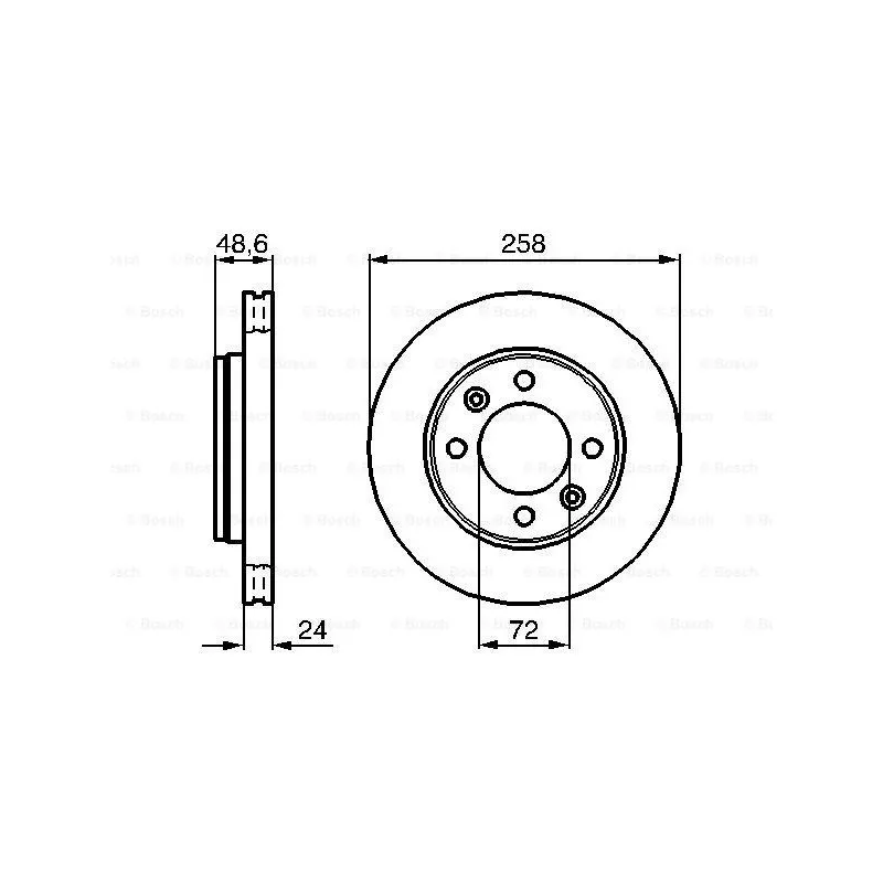 Jeu de 2 disques de frein avant BOSCH 0 986 479 008