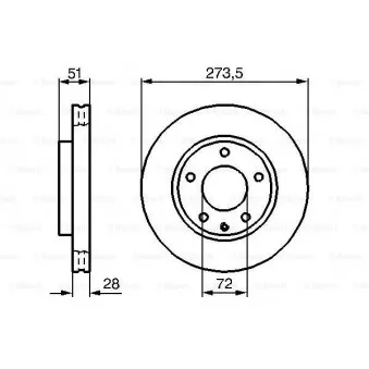 Jeu de 2 disques de frein avant BOSCH 0 986 479 016