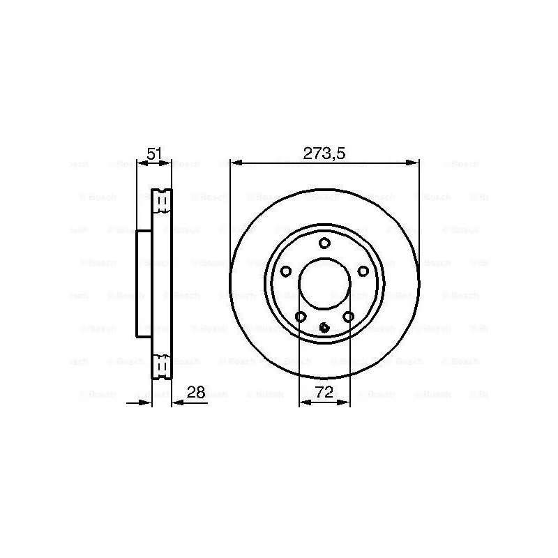 Jeu de 2 disques de frein avant BOSCH 0 986 479 016