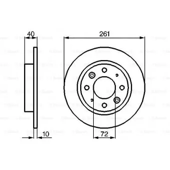 Jeu de 2 disques de frein arrière BOSCH 0 986 479 018