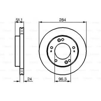 Jeu de 2 disques de frein avant BOSCH 0 986 479 020