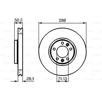 Jeu de 2 disques de frein avant BOSCH 0 986 479 026