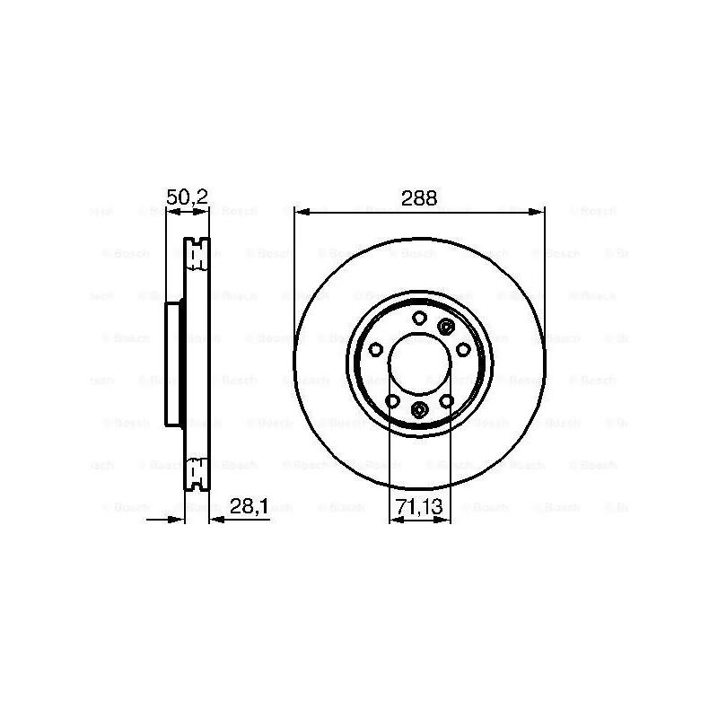 Jeu de 2 disques de frein avant BOSCH 0 986 479 026