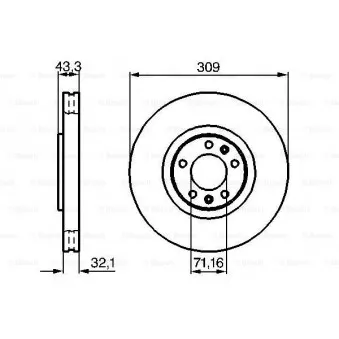 Jeu de 2 disques de frein avant BOSCH 0 986 479 027
