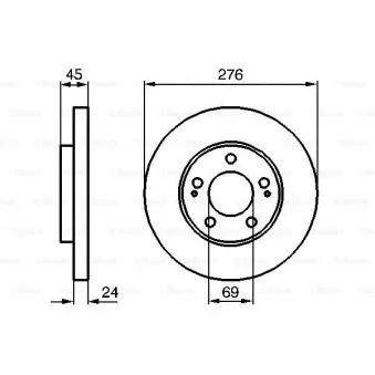 Jeu de 2 disques de frein avant BOSCH 0 986 479 035