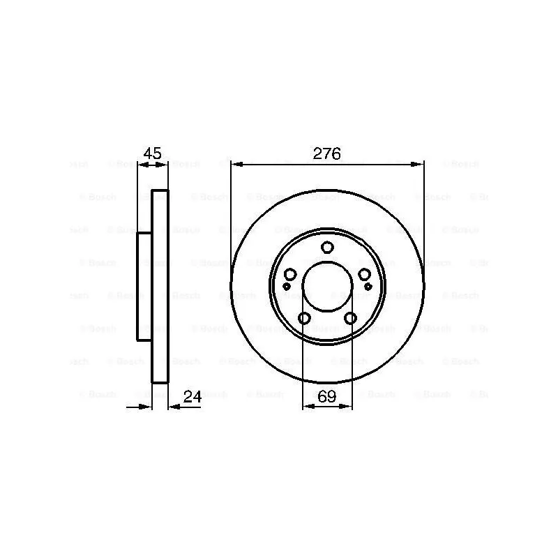 Jeu de 2 disques de frein avant BOSCH 0 986 479 035