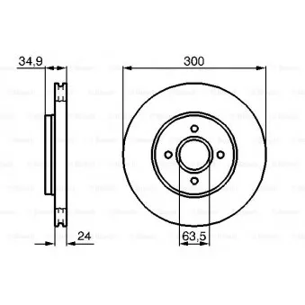 Jeu de 2 disques de frein avant BOSCH 0 986 479 048